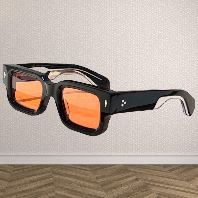 Ascari Acetate Sunglasses Designer 49-23 Handmade TOP Quality High Square Glasses Retro Vintage Frame for Men Driving Women Optical Handcrafted in Jap