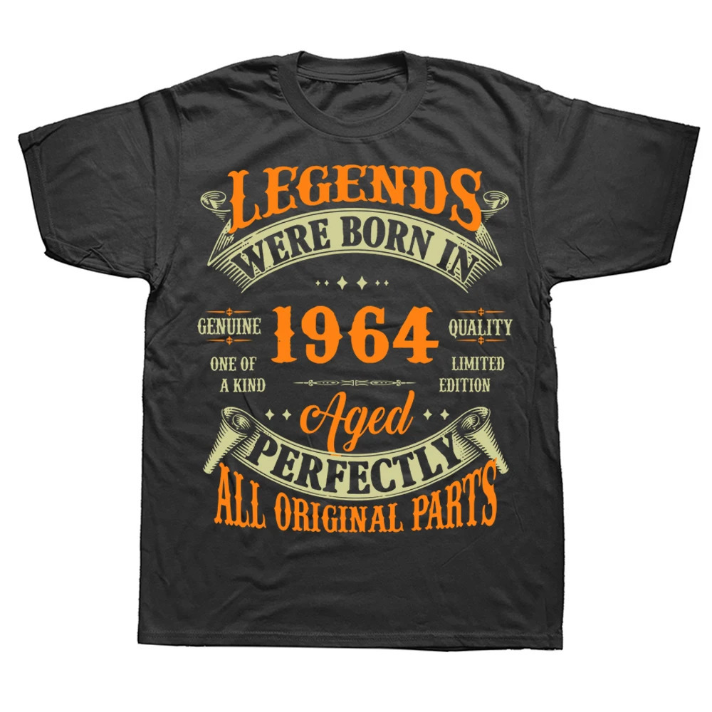 Novelty Legends Born In 1964 59 Years Old T Shirts Streetwear Short Sleeve Birthday Gifts Summer Style Tshirt Mens Clothing 240315