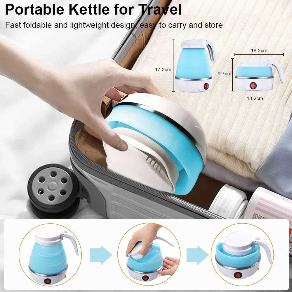 Electric kettle portable travel camping kettle 600ML electric kettle portable folding kettle Y241102