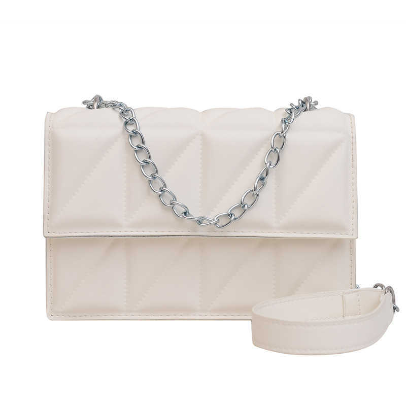 Shoulder Bags Autumn Women Diamond Grid Crossbody Bags Niche Fashionable Chain Underarm Tote Bag Solid Color Single Shoulder Bag 241015