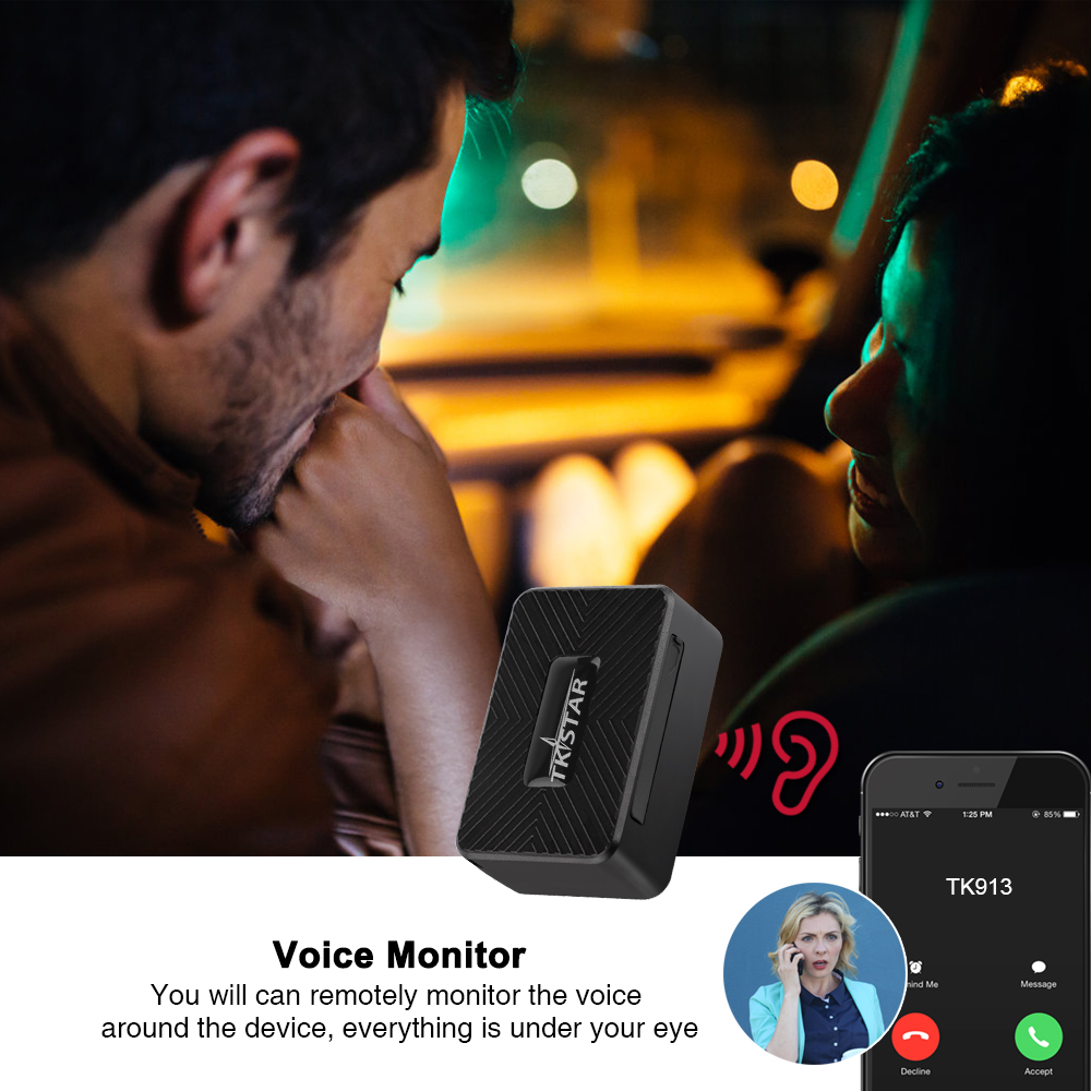Mini GPS Tracker 4G Magnet TKSTAR 2G TK913 GPS Tracker Car Waterproof Vehicle GPS Tracker Auto Voice Monitor Free Web APP TK905 544bf 92980
