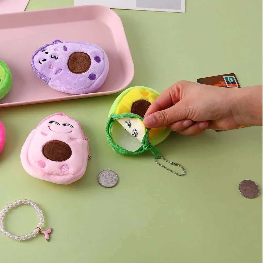 Cute Avocado Plush Purses Children Small Coin Purse Fi Kids Key Case Bag Mey Pouch for Women Boys Girls Gift Mini HandbagXJ241111
