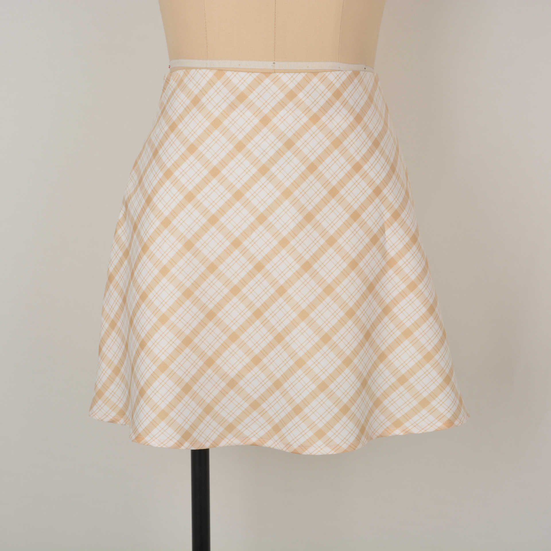 Plaid Short Skirts For Women Length Adult Bohemian Cotton Skirt WoMens Zipper Skirt Versatile Sweet Girl Plaid Half Skirt WoMens Vintage Skirt Dresses