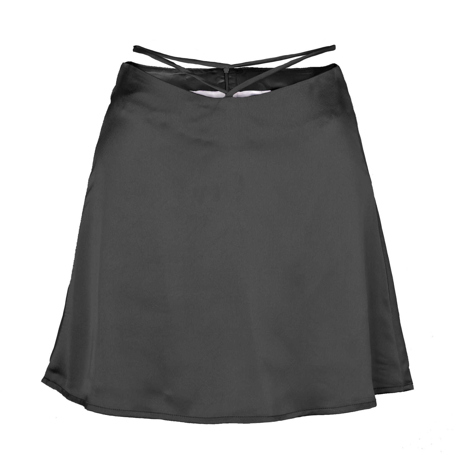 Women Skirt Solid Color Sexy Satin Half Skirt With Fashionable Exposed Navel Strap Zipper Short Skirt For WoMens Length Adult Skirts 241023
