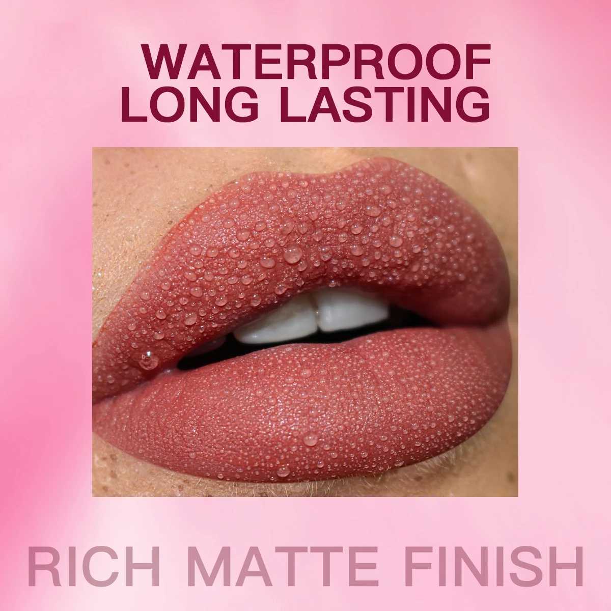 USHAS 6 Color lipstick Long lasting moisturizing lip color Heart shape design Simple color liquid lipstick W241101