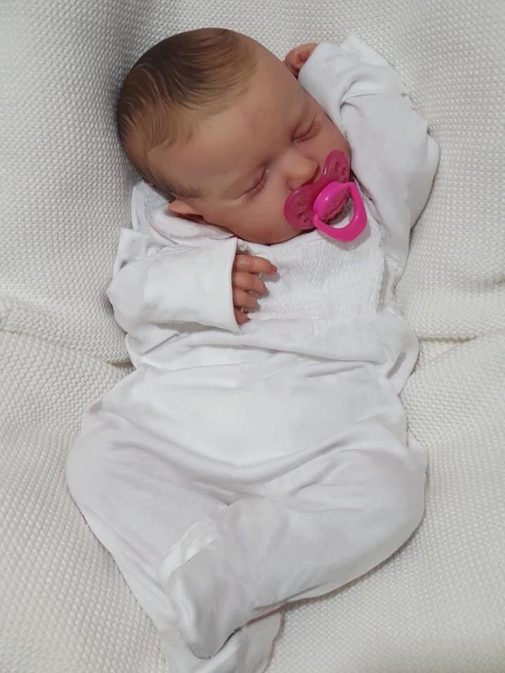 MRB 19Inch Finished Reborn Baby Dolls LouLou Already Painted Silicone Vinyl Cloth Surprise Toys Figure for Girls Christmas Gift