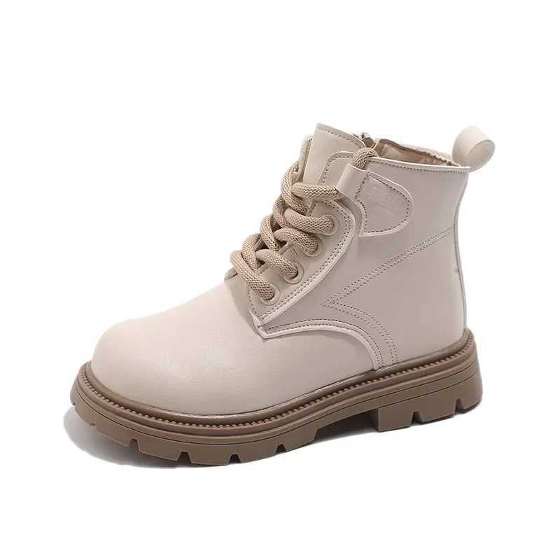 Ankle Boots Solid Color Versatile Kids Short Boots with Side Zipper Autumn New Children Fashion Boots Soft Sole M241102