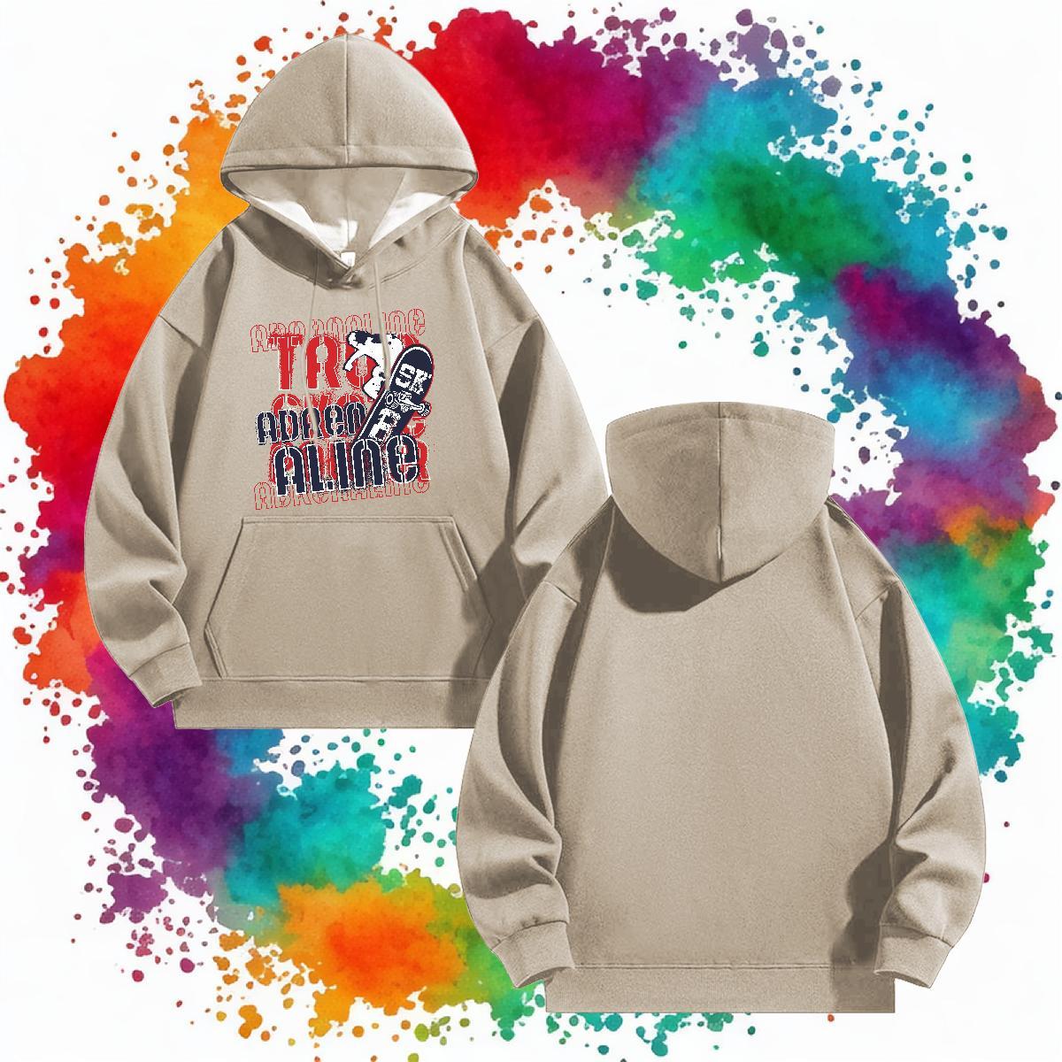 2024 Men's Hooded Sweatshirt Drawstring Long Sleeve Soft Men Clothes Hoodie Oversized 3XL Top Hoodie Hip Hop Velvet Thick