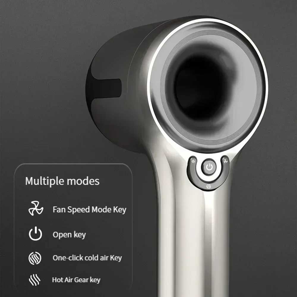 Hair Dryers Leafless Professional 110000rpm Hair Dryer Negative Ion High Speed Electric Hair Dryer Salon Style Blower Styling Tools Powerful 240401