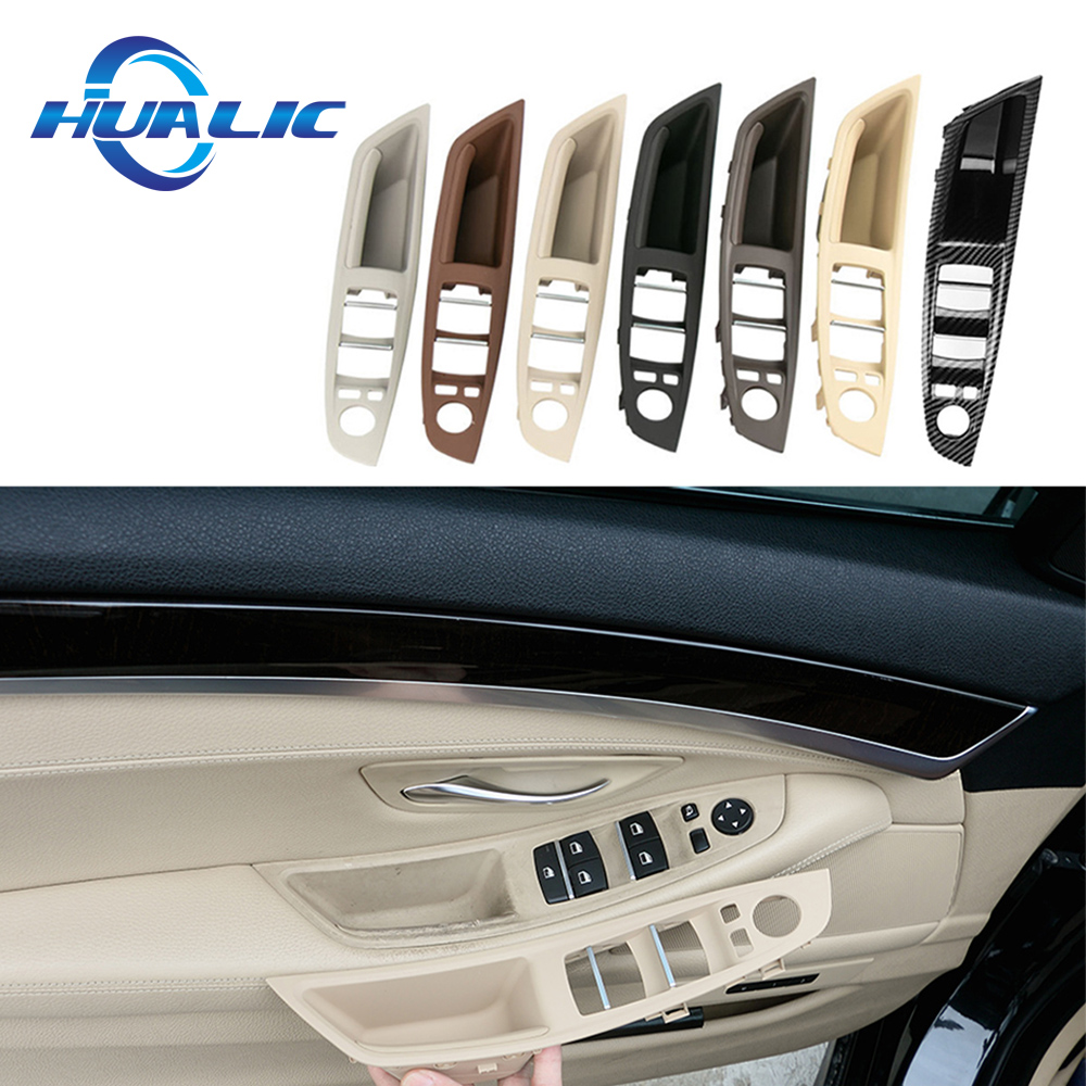 HUALIC Original Left Hand Drive LHD For 5 Series F10 F18 F11 Black Car Interior Inner Door Handle Panel Pull Trim Cover