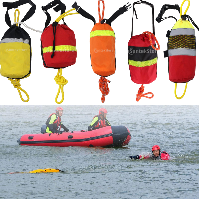 2023 HOT 16m/21m/31m Kayak Reflective new 2025 Throwline Water Rescue Safe Throw Bag Floating Rope Rescue Throw Bag with Rope