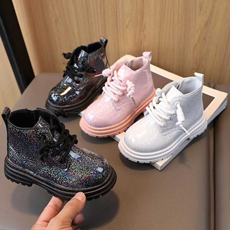 Childrens shoes leather boots fashionable ankle boots childrens casual shoes low cut boots girls shoes platform boots winter shoes M241102