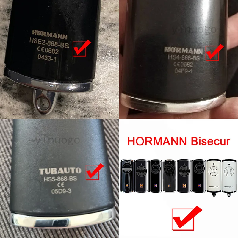 HORMANN Bisecure HSE4 new 2025 HSE2 HSE1 HSS4 HSP4 HSD2 HS1 HS4 HS5 868 BS Garage Door Opener / Gate Remote Control Duplicator New 868MHz