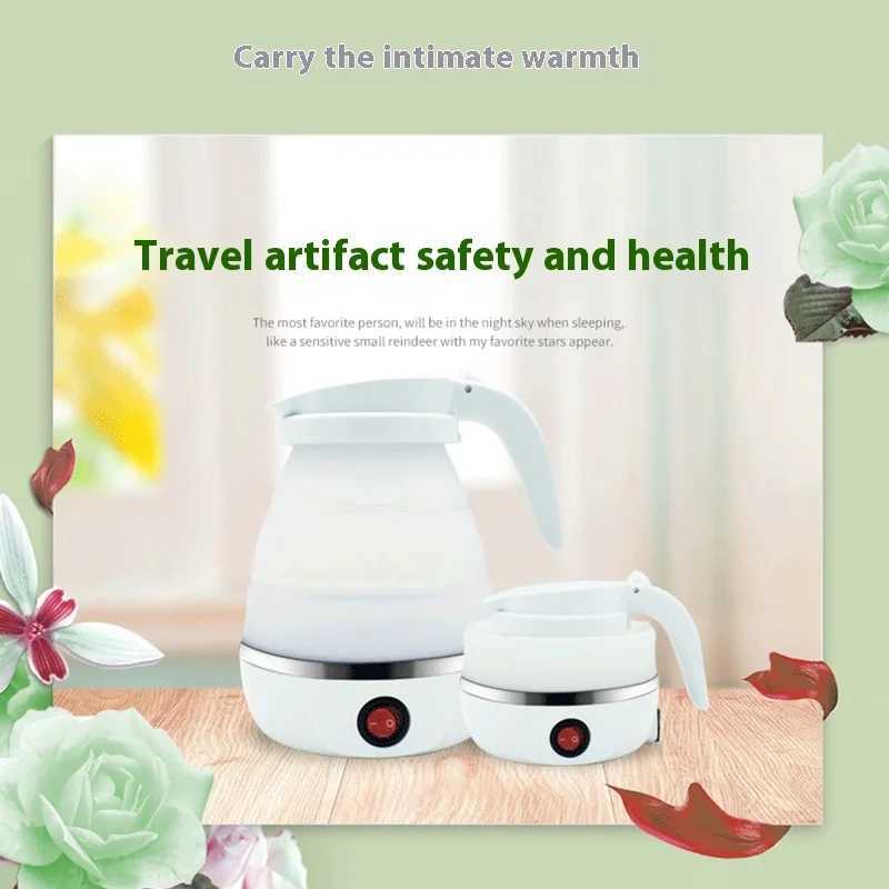 Mini portable folding electric kettle 600ML household travel kettle kitchen utensils teapot high-temperature boiling water Y241102