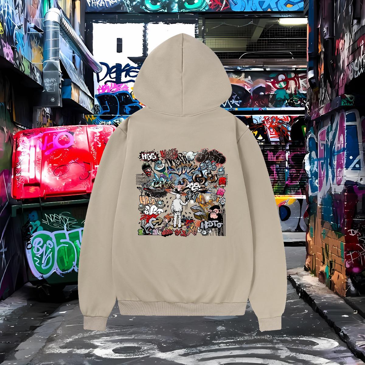 Custom Hoodie Men Hooded Collar Loose Fit Men Clothes Hoodie Oversized 3XL Wear Daily Outfit Warm Fleece