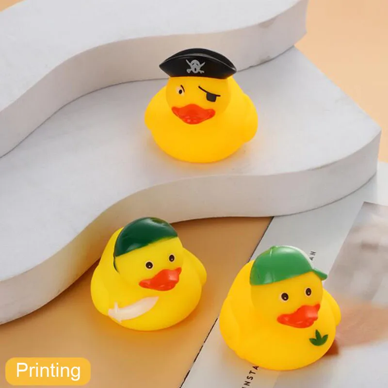 5-30Pcs/Lot Rubber Ducks 2025 Baby Bath Toys Kids Shower Bath Toy Float Squeaky Sound Duck Water new Play Game Gift For Children