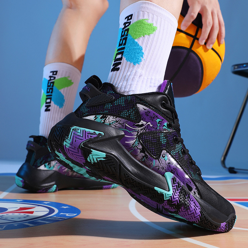 Basketball shoes men's shoes cushioning rubber sole student sneakers sneakers Free shipping