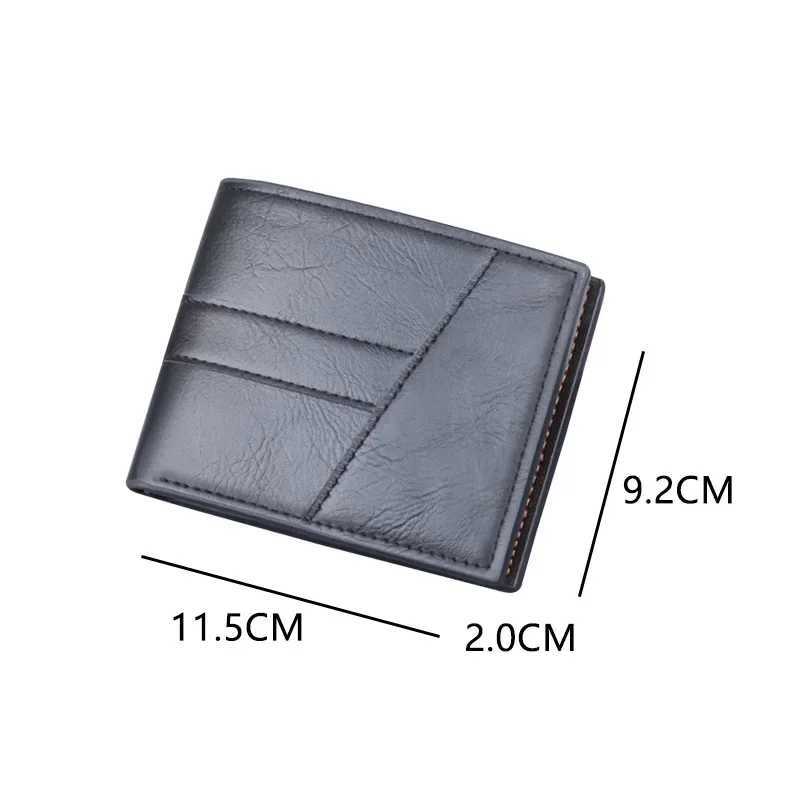 Wallet Mens PU Leather Purse for Men Wallets with Zipper Card Holder Coin Pocket Male Mey Bag ClassicXJ241111