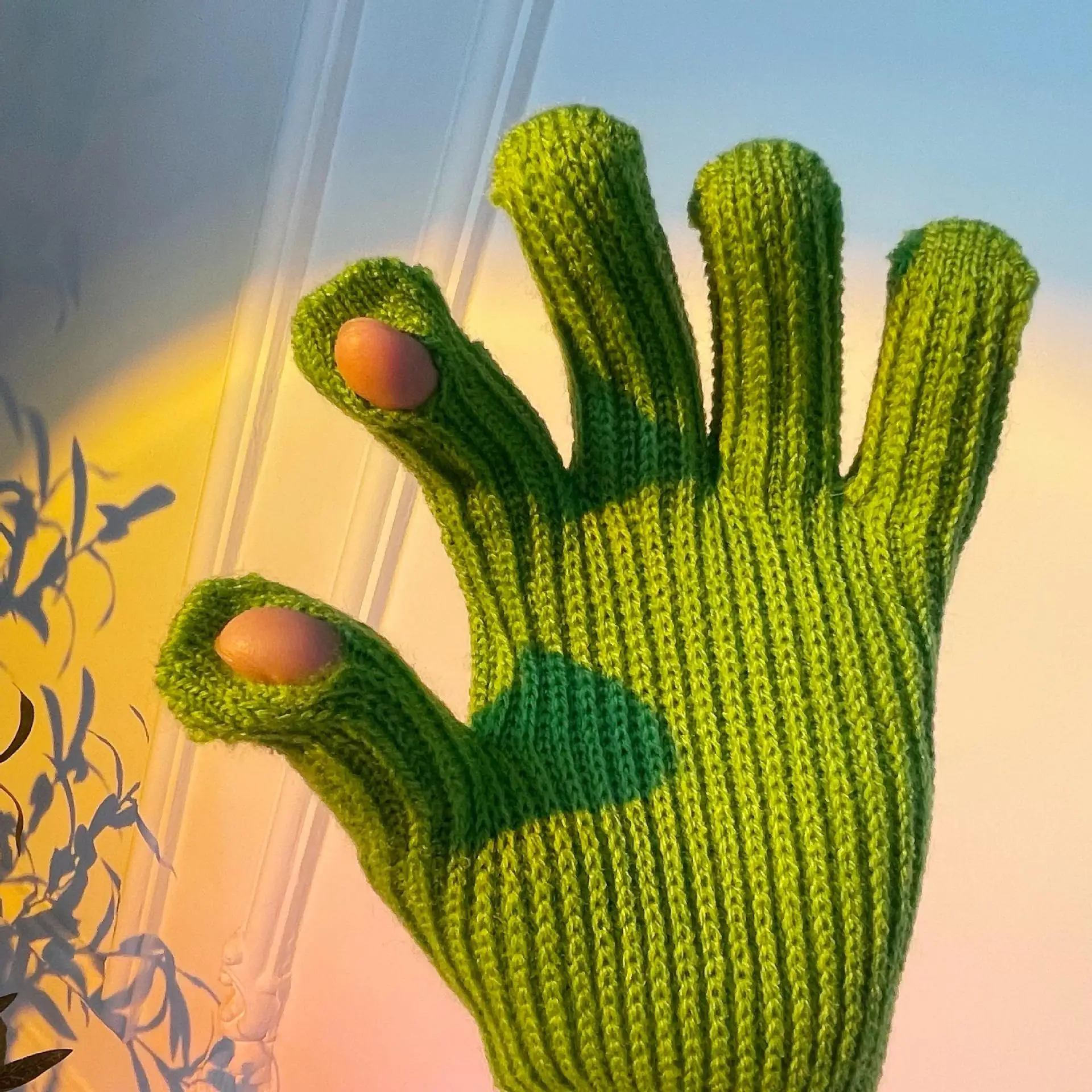 Korean 2025 Style Women's Winter Gloves Cute Plush Warm new Knitted Riding Gloves Women Solid Gloves Fluffy Work Students Girls Gloves