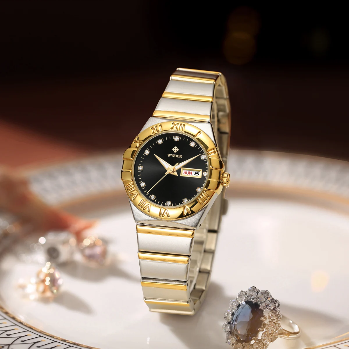 WWOOR Female New Famous 2025 brands White Women new Watch Small Steel Bracelet Wristwatch Ladies Waterproof Relogio Feminino 2023