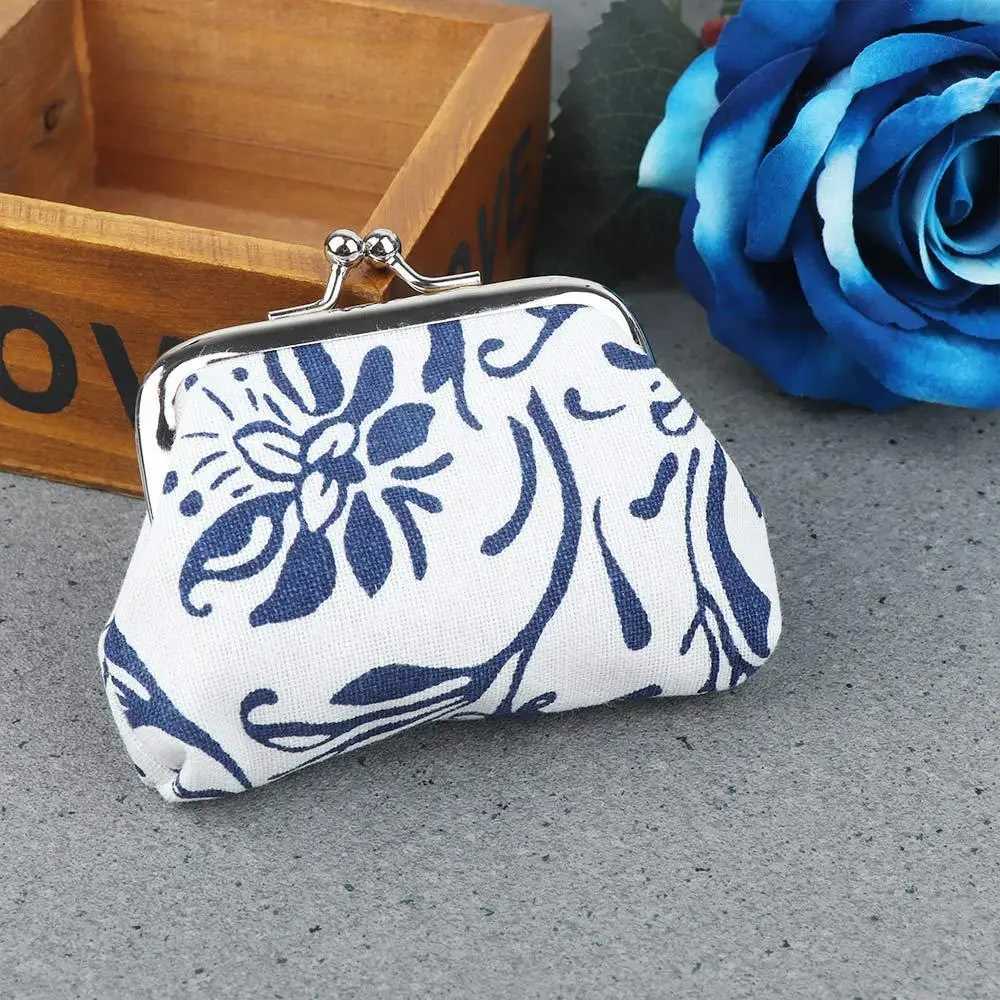 Vintage Fi Hasp Women Girl Flower Cluh Bag Card Holder Coin Purses Small WalletXJ241111