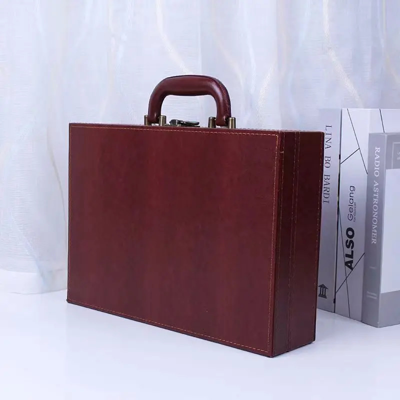 Film Television Production Script Box Archive Materials Book Storage Gift Magazine Leather Briefcase 240320