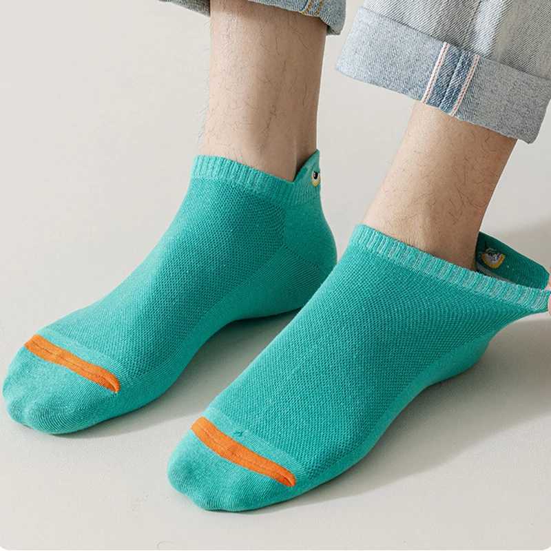 5/10 Pairs Man Short Socks Ankle Boat Socks Breathable Casual Athletic Socks Women Summer Thin Low-Cut Male Socks X250319