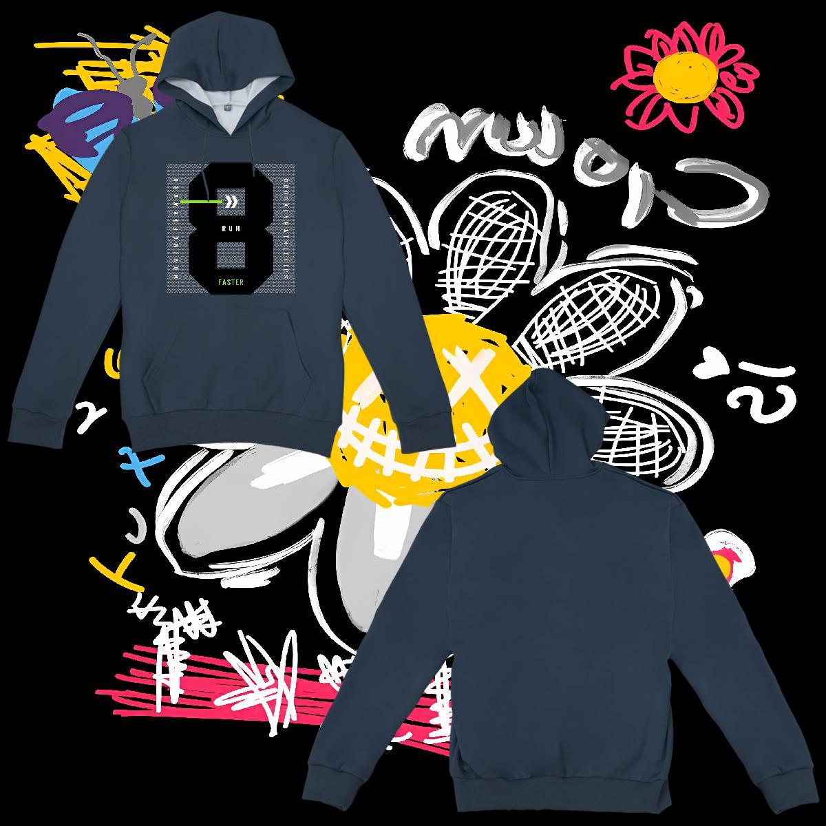 Fashion New Mens Hoodie Drawstring Long Sleeve Loose Fit Men Hoodie Custom Print Oversized Top Hoody Casual Daily Wear Tech Fleece