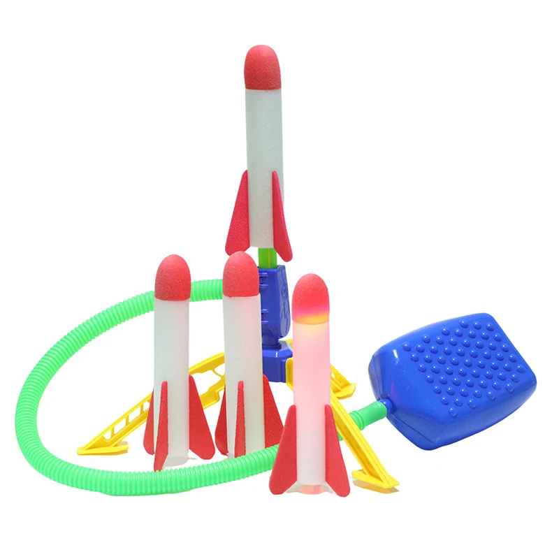 1Set Kid Air Rocket Foot Pump Launcher Toys Flash Rocket Launchers Pedal Games Outdoor 2025 Child new Play Toy Kid Gift
