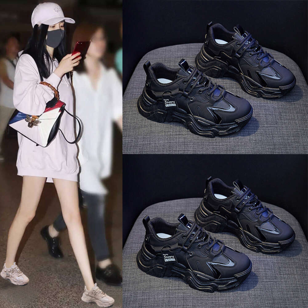 Korean version of new dad shoes for women in spring 2024, versatile sports shoes for students, casual thick soled high rise shoes for women ddmythur