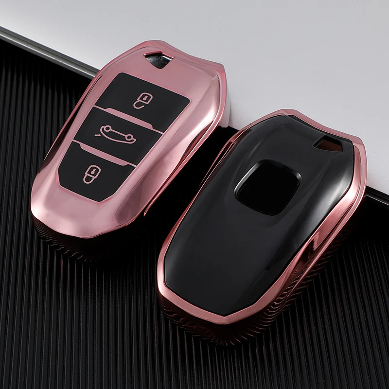 Car Key TPU Car Key Case Cover for Peugeot 308 408 508 2008 3008 4008 5008 Citroen C4 C6 C3-XR - Protective Fob Holder H250113