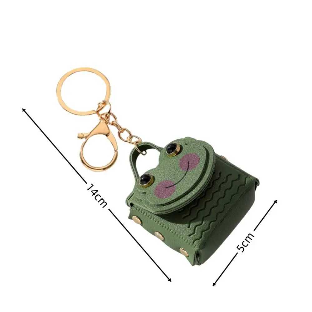 Creative Cute Carto Frog Wallet Storage Bag Portable Coin Purse Keychain Key Earphe Organizer Pouch Zipper BagXJ241111