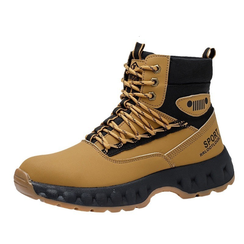 Safety shoes Mens anti smashing and anti piercing work shoes wear-resistant construction shoes high top safety shoes 201027