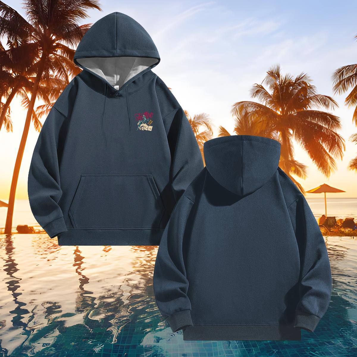 Wholesale Hoodie Men Daily Outfit Warm Couples Hoodie Long Sleeve Soft Plus Size Cartoon Hoody Tech Fleece