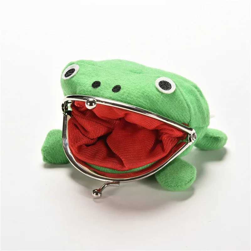 Velishy 1PC Cute Cosplay Hotsale Frog Wallet Anime Carto Wallet Coin Purse Manga Flannel Wallet BagXJ241111