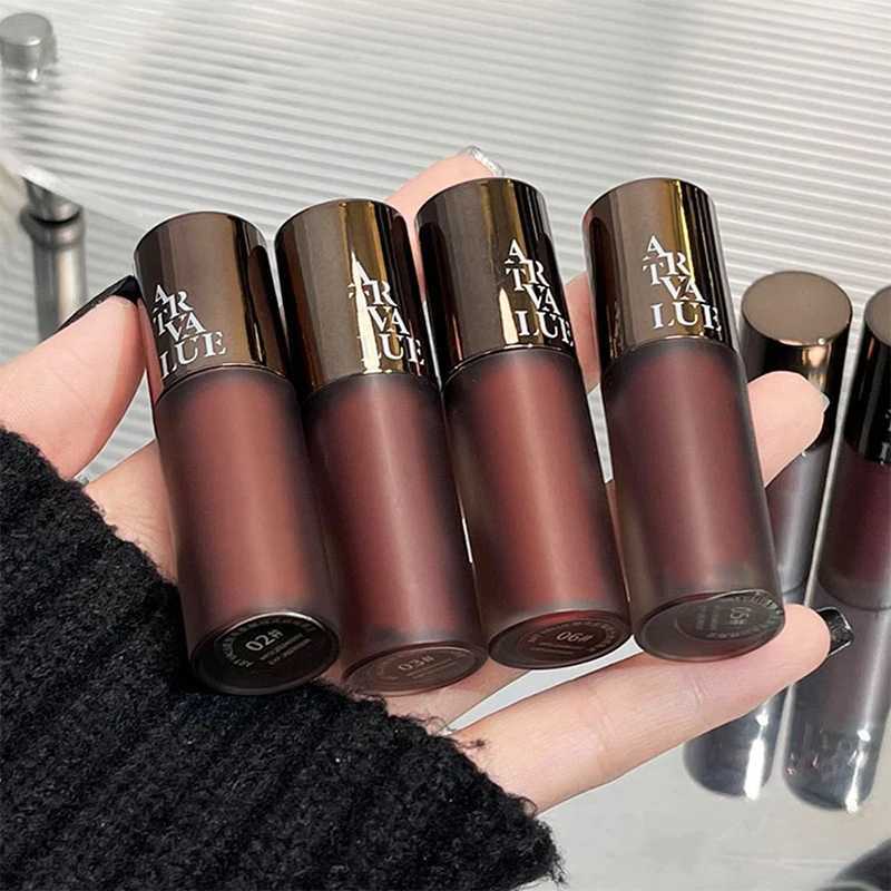 Punk metal matte velvet lipstick soft fog white lipstick pseudo transparent girl grey powder everything W241101