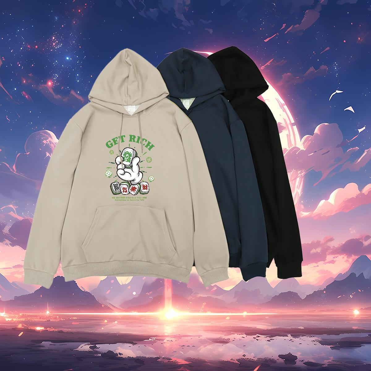 Custom Man Hoodie Cartoon Printing S-3XL TOP Quality Hoodie Pullover Top Hoody Anime Printing Street 350g Cotton Breathable Long Sleeve