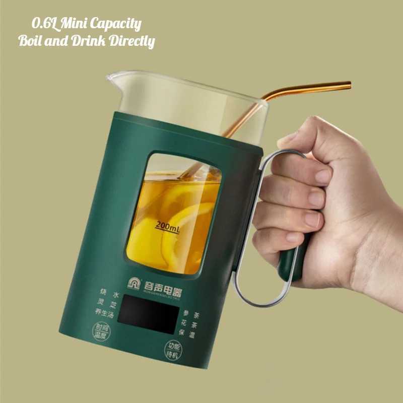 600ml Mini Electric Kettle with Temperature Control and Smart Portable Teapot Y241102