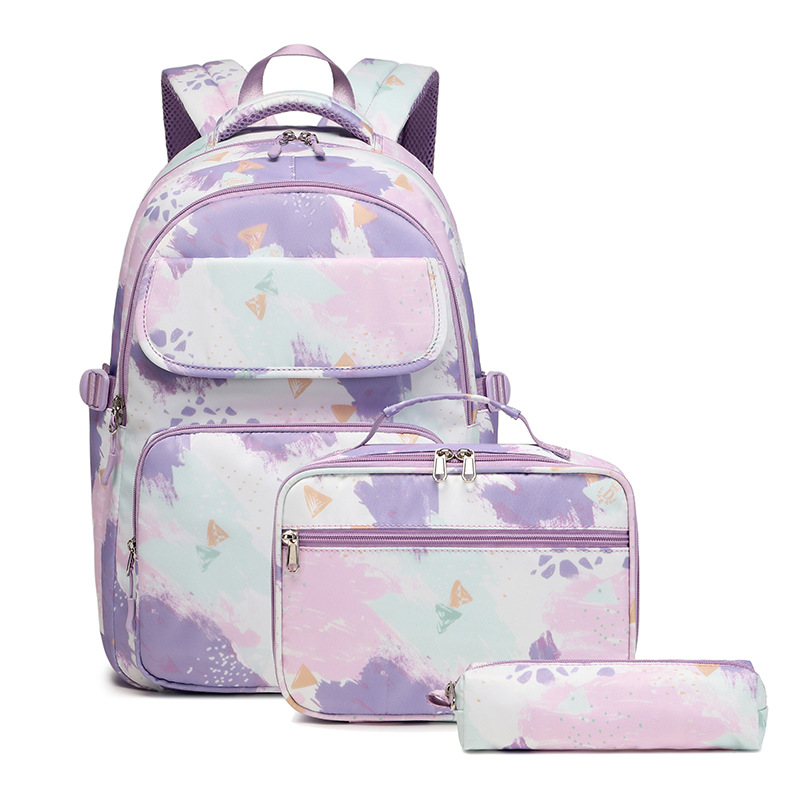 School Bags for Teenage Girls 3 Pcs/Set Waterproof Kids Schoolbag Backpack Child With Pencil Case Lunchbox 2024 Printed Book Bag