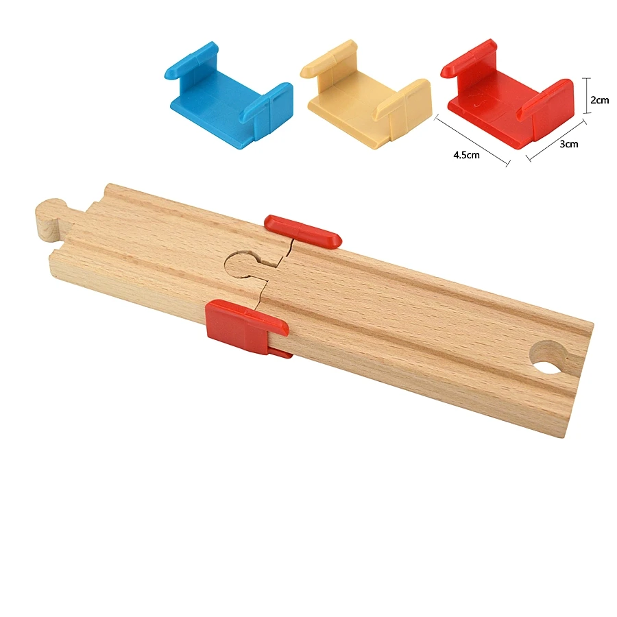 Railway Connect Fixer Train Set Accessories Connector Holder Fit Biro Wooden Track Toys Educational Diecast