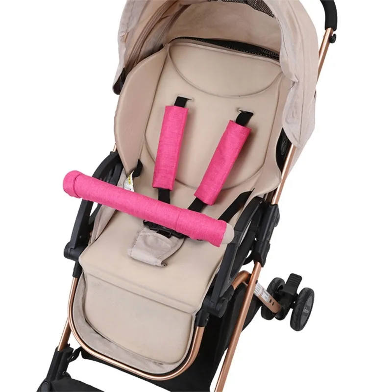 Stroller Handle Sleeve Cover Stroller Armrest Sleeve Cover with Snap Closure Fits All Baby Stroller