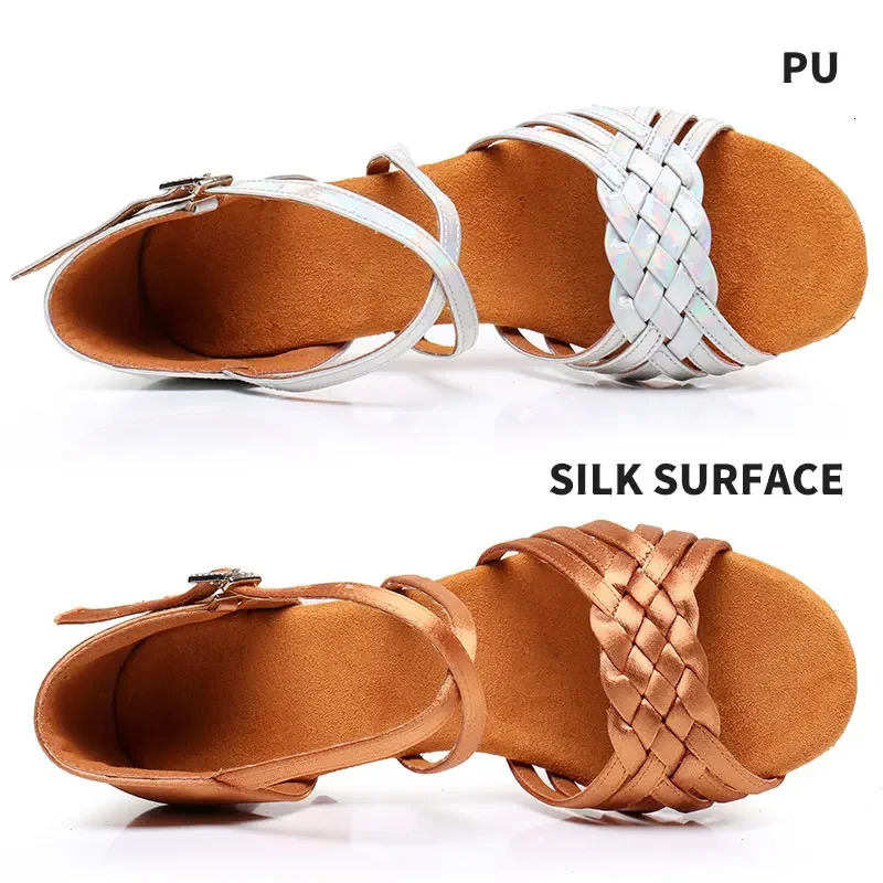 Women Latin Dance Shoes Soft Bottom Balloon Salsa Professional Dancing Shoes fro Women Girls High Heels 5.5CM/7.5CM/8.5CM 241101