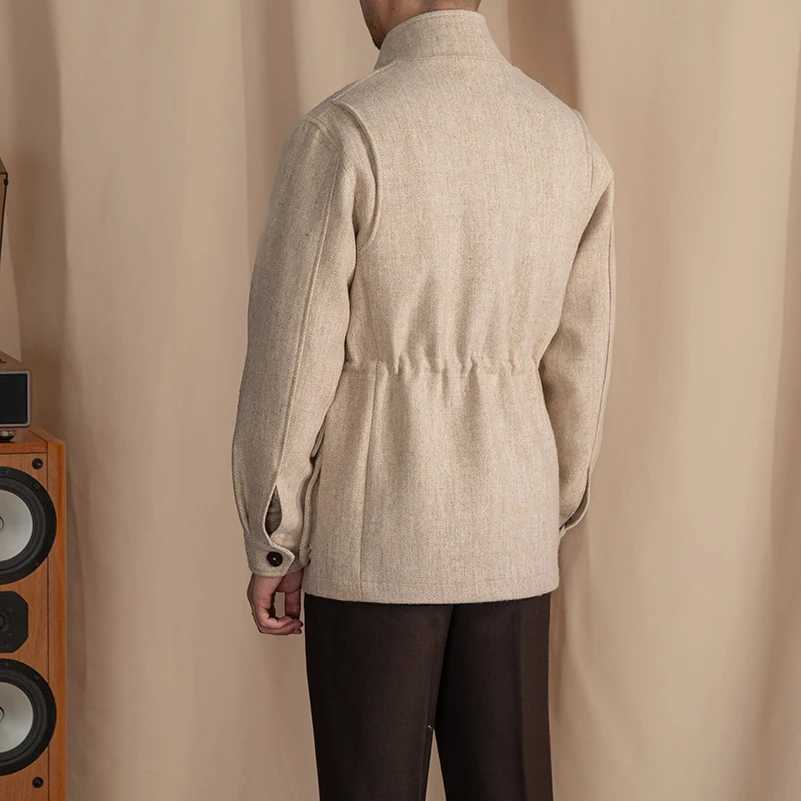 Mr. Dr. Thr 100% Wool Gentleman Jacket Winter Retro Warm Tw Collar UK Hunting Teda Jacket W241102