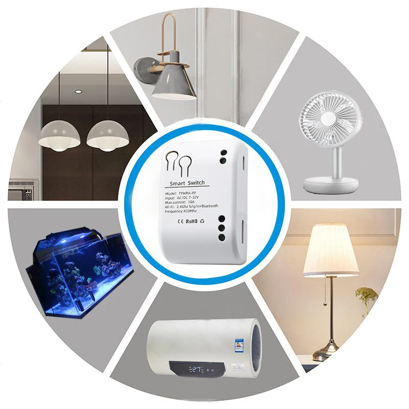 1CH RF Smart Switch 12V 24V 2025 220V AC DC WIFI Ewelink Remote new Control Garage Door Opener Switch 10A Relay Self-locking inching