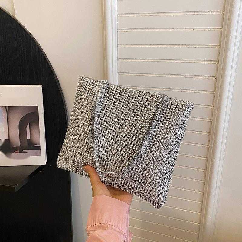 CMM Trendy Niche Underarm Bag for Women Autumn and Winter New Item Diamond Studded Sequsimple Handbag Tote Bag Shoulder Bag