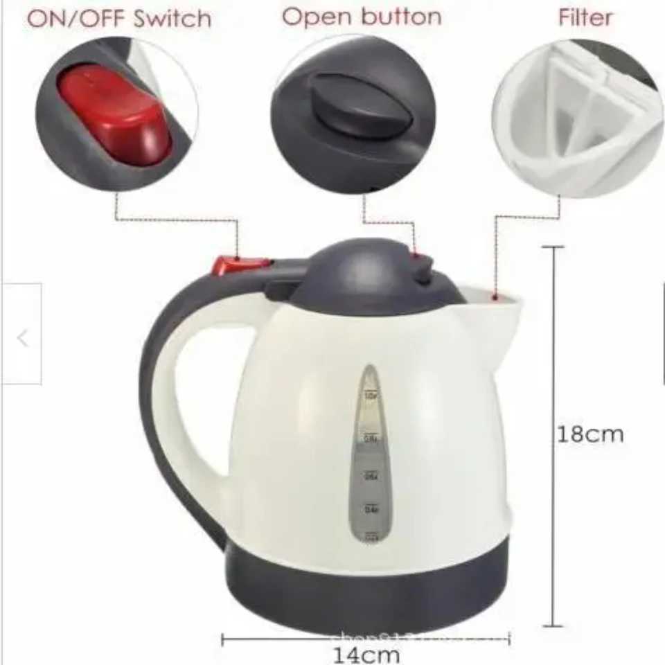 New portable 12V 24V electric travel kettle -1000ml water boiler hot coffee teapot for car camping Y241102