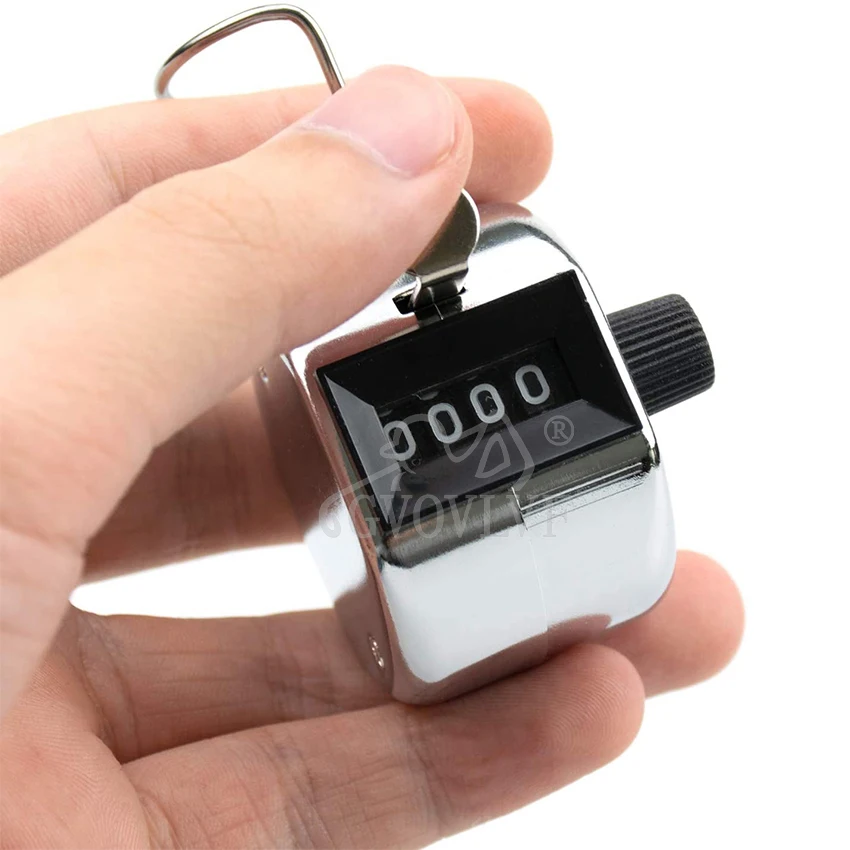1pc 4 Digits Metal Hand Tally Digital new Lap Counter Clicker Handheld 2025 Mechanical Number Click Counters Used For Athletic Training