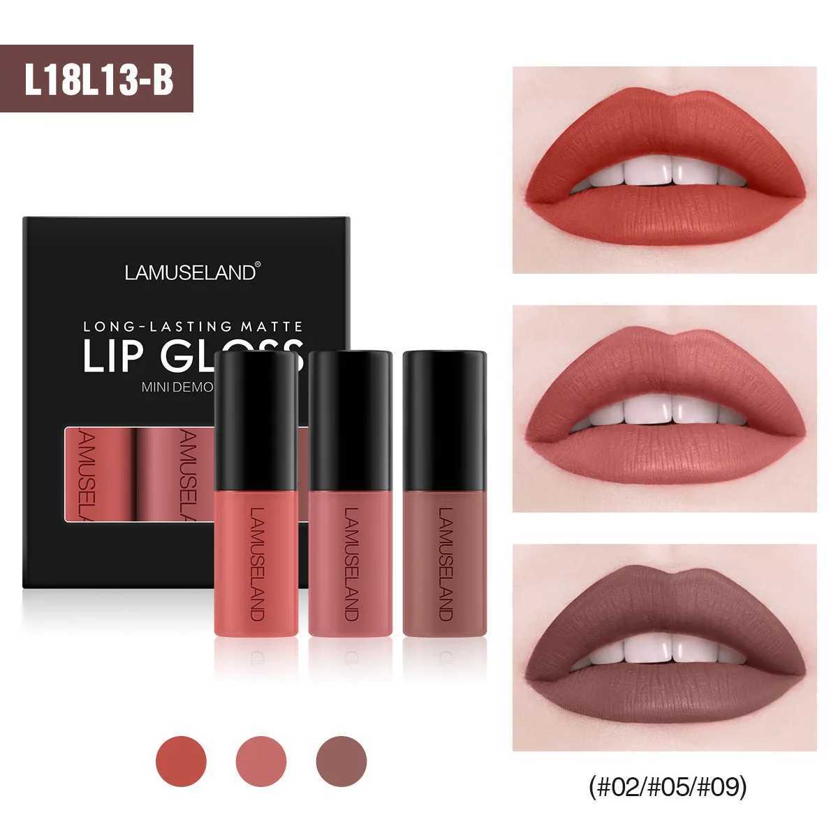 Mini 12 color liquid lip gloss waterproof glue free 24 hour long lasting velvet matte lipstick lip gloss cosmetics care W241101