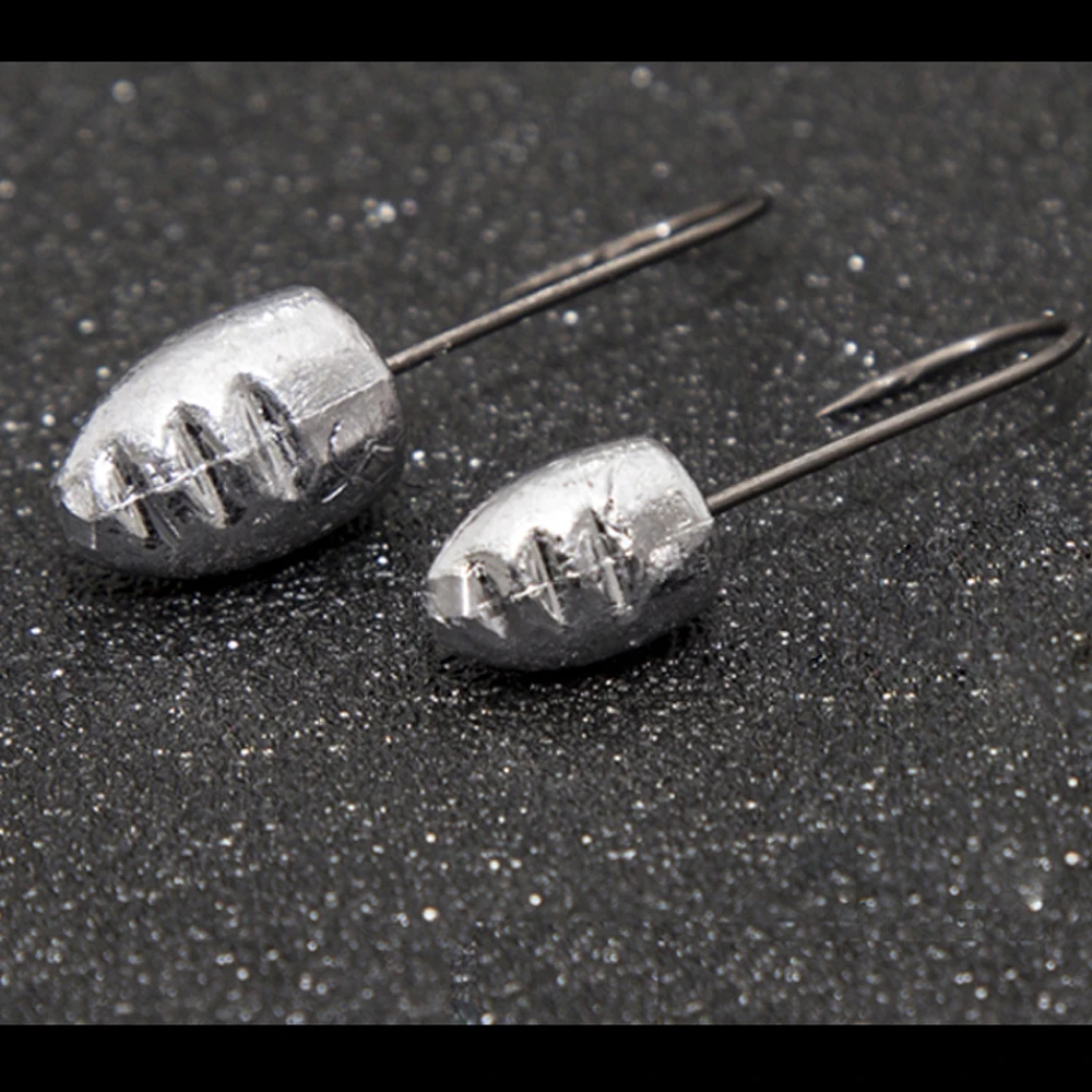 JOHNCOO 10pcs Exposed Jig Head new Hook Fishing Hooks 2g 3g 5g Bait Hook Soft 2025 Bait Wom Hook light jigging hook