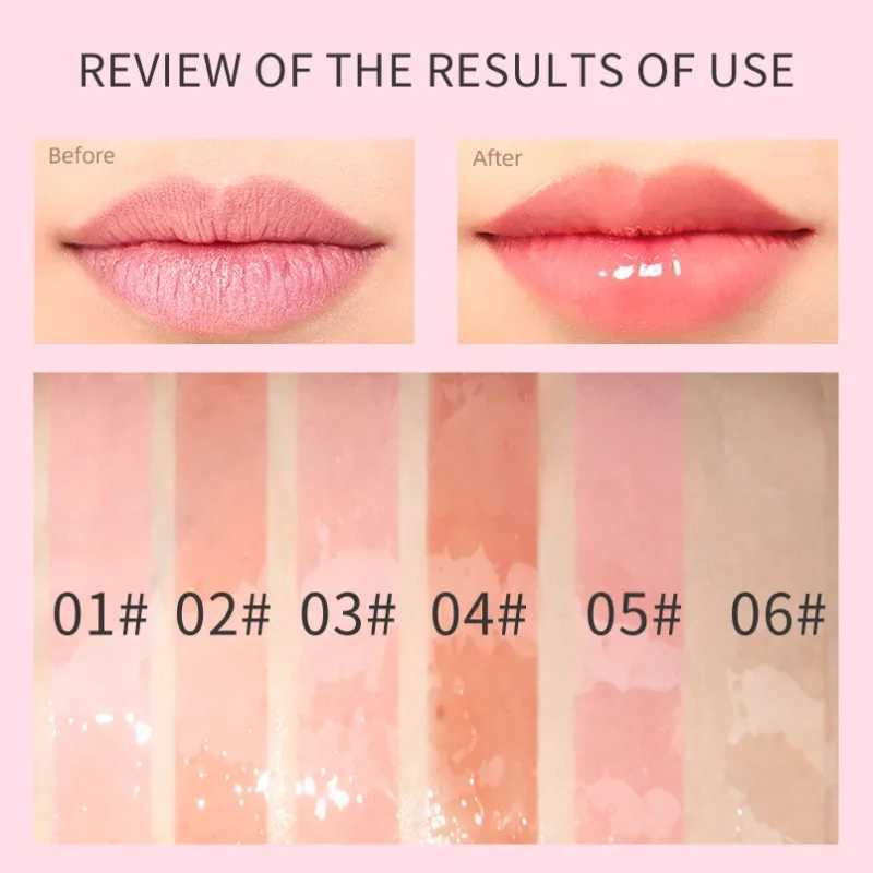 Crystal jelly moisturizing oil fat free waterproof makeup sexy lip color coloring lipstick luminous oil treatment makeup W241101